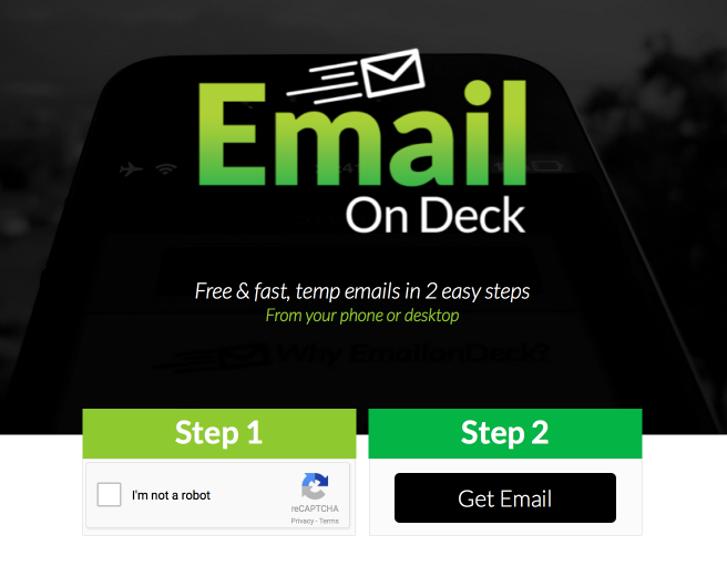 Instant disposable email address and inbox: EmailOnDeck