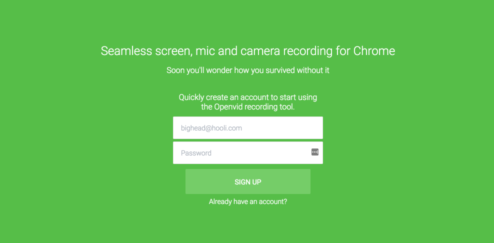 Record your screen and share it instantly: Openvid