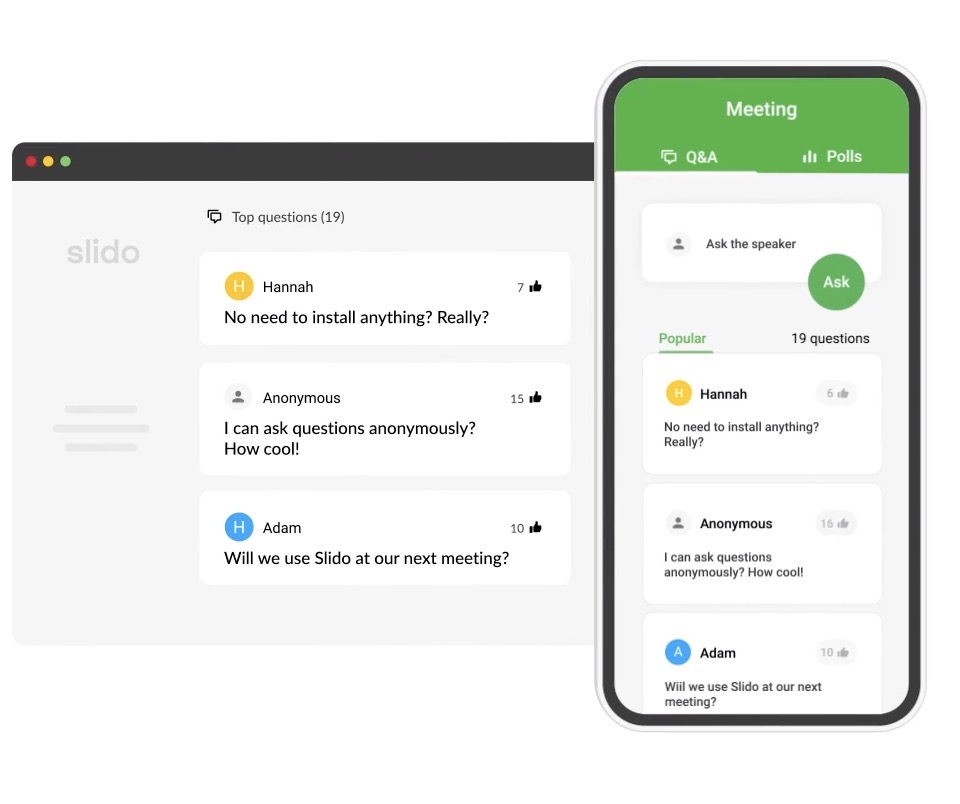 Engage, Poll and Allow Q&A in Your Live Meetings Online and Off: Slido