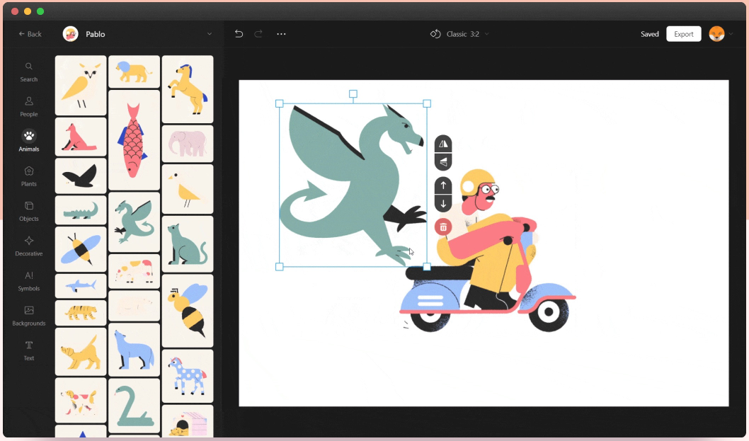 Create vector designs and illustrations online Vector Creator ⋅ T5