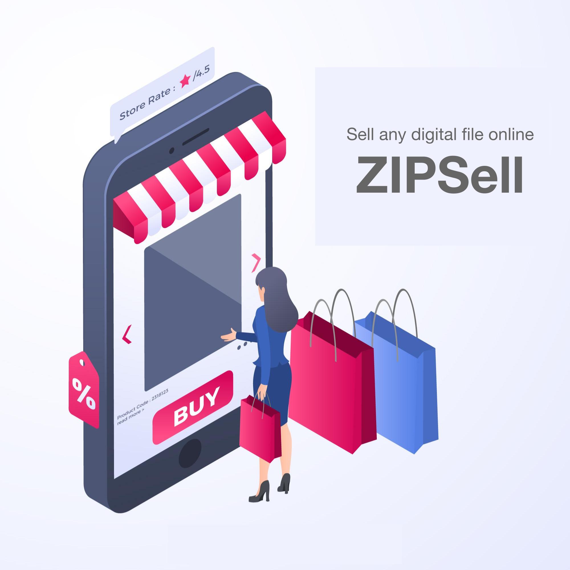 Sell anything digital from your own server: ZIPSell